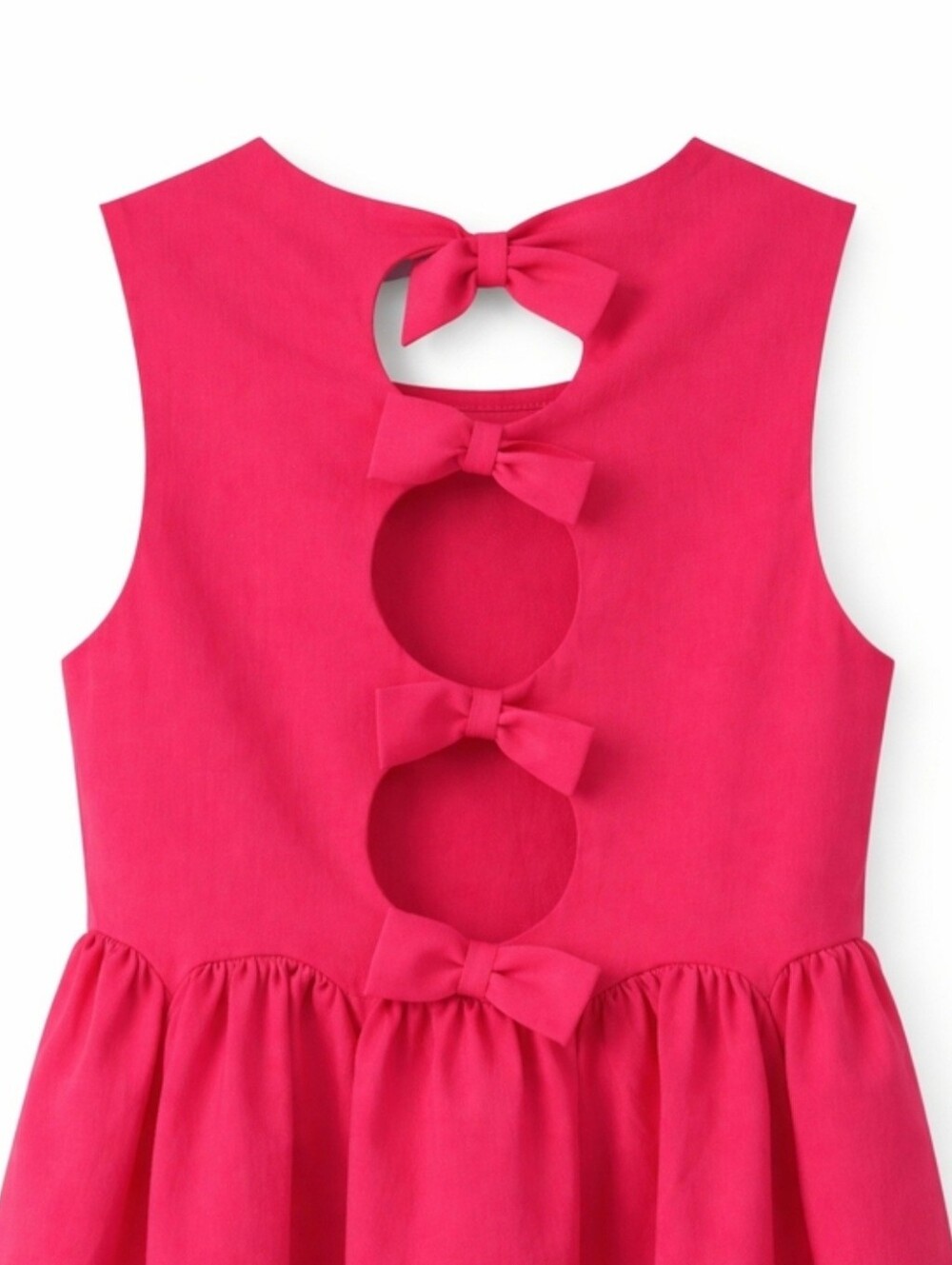 Anthropologie Maeve Bow-Back Cutout Midi Dress Fuchsia Pink XS NWT Feminine - Picture 6 of 13